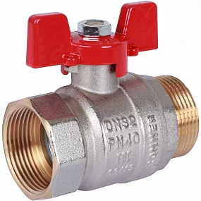ROMMER Шаровой кран 1 1/4" ВН/НР, ручка бабочка